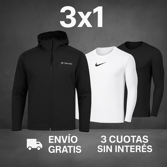 CAMPERA COLUMBIA + 2 TÉRMICAS NIKE
